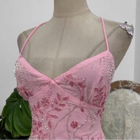 NWT Pepper Mayo Peppermayo Vietta Pink Sequin Cami Mini Dress size 10 - Picture 3 of 7